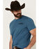 Image #4 - Rock & Roll Denim Men's Wild West Cowboy Short Sleeve Graphic T-Shirt, Blue, hi-res