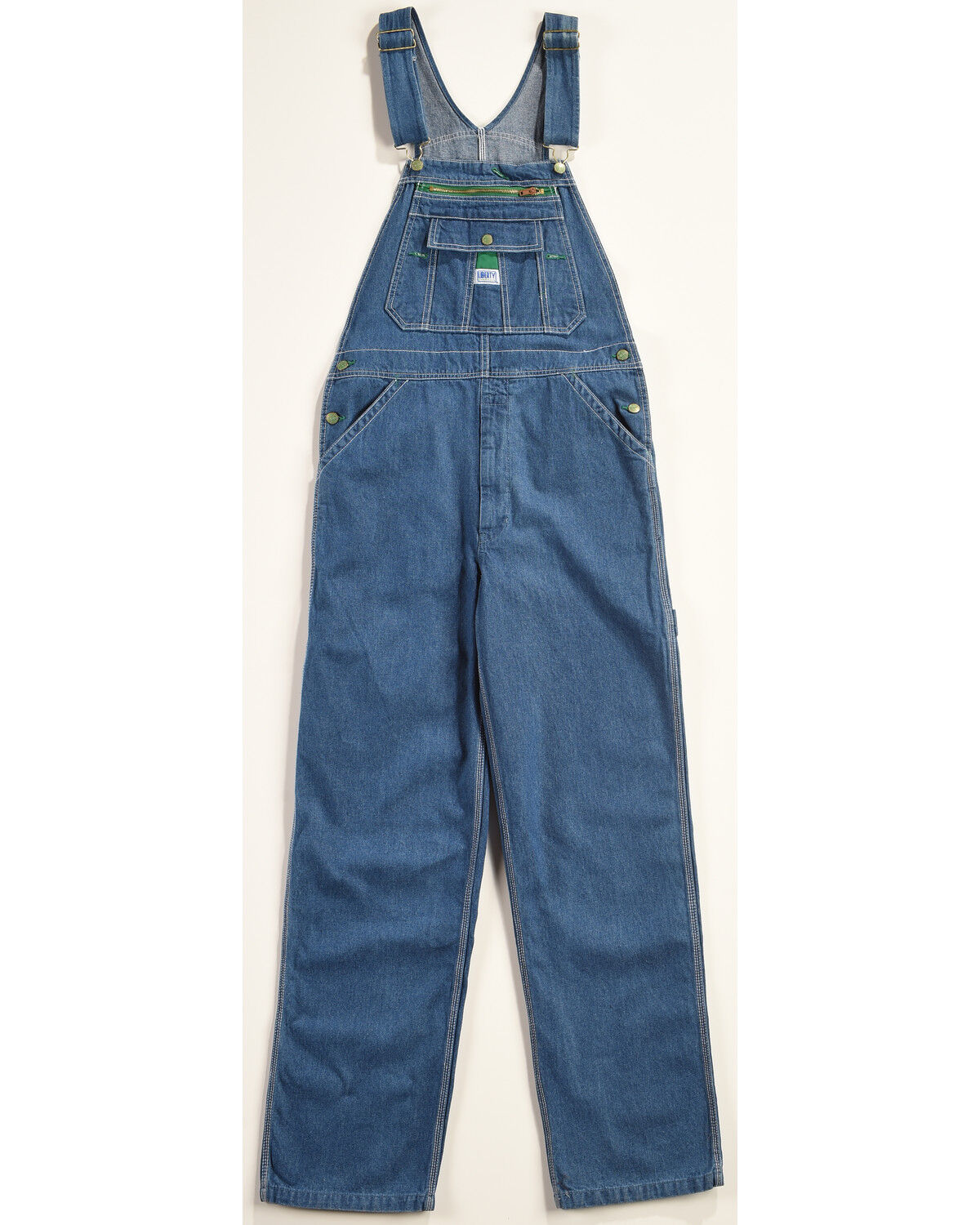 liberty men's stonewashed denim bib overall