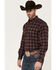 Image #2 - Ariat Men's Pro Series William Stretch Classic Fit Long Sleeve Button Down Shirt, Wine, hi-res