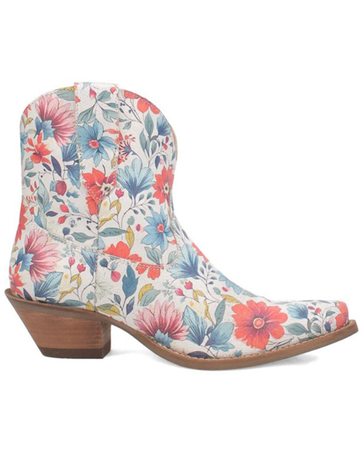 Image #2 - Dingo Women's Pixie Rose Western Boots - Snip Toe, White, hi-res