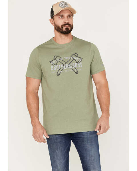 Brothers & Sons Men's Protect The Forest Short Sleeve Graphic T-Shirt, Sage, hi-res
