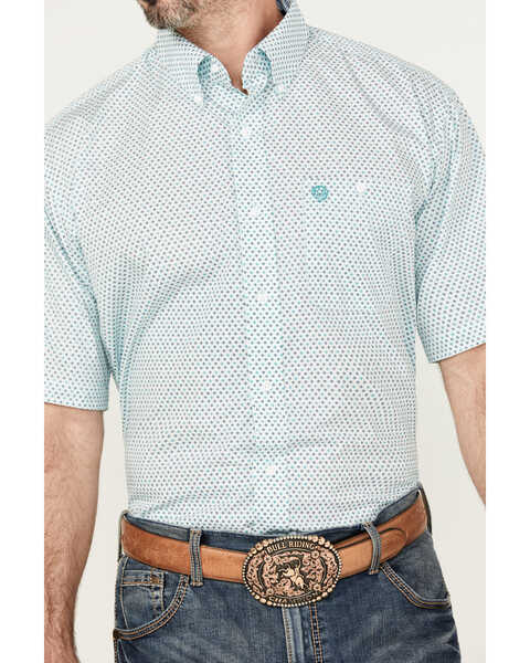 Image #3 - George Strait by Wrangler Men's Paisley Print Long Sleeve Button-Down Western Shirt, White, hi-res