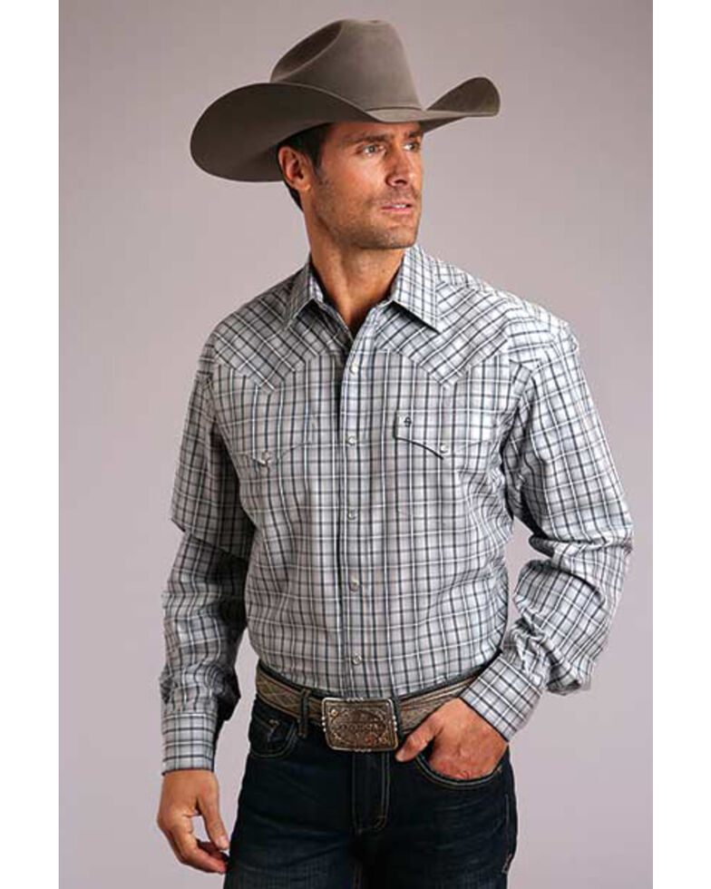 Stetson Men’s Mist Check Plaid Long Sleeve Western Shirt | Sheplers