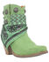Image #1 - Dingo Women's Suede Bandida Western Booties - Round Toe, Moss Green, hi-res