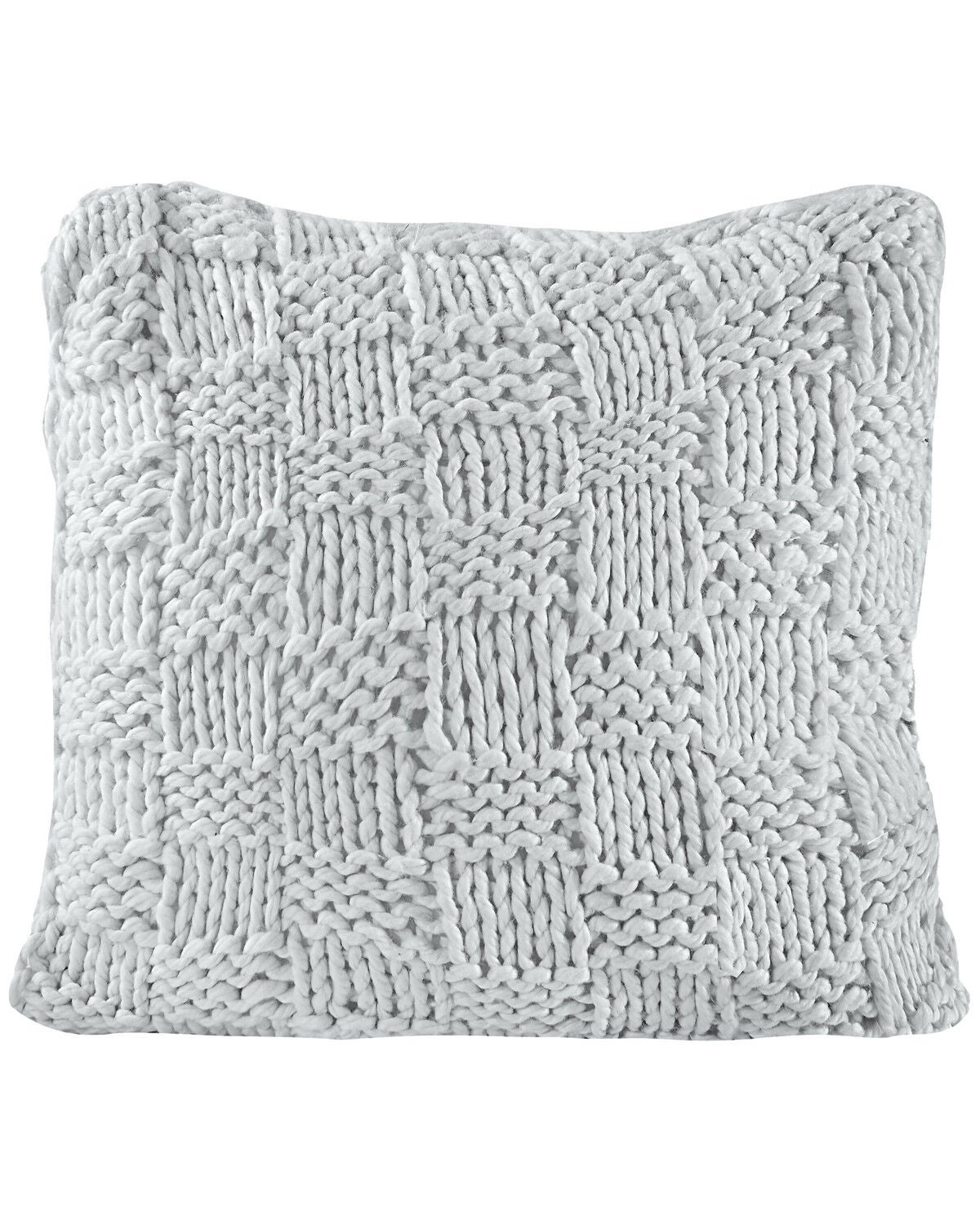 HiEnd Accents Chess Knit Euro Sham, Grey, hi-res