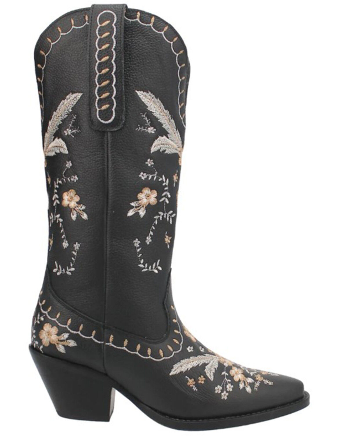 Image #2 - Dingo Women's Full Bloom Western Boots - Round Toe, Black, hi-res