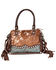 Myra Bag Women's Cowhide Satchel, Brown, hi-res