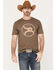 Image #1 - Hooey Men's Roughy 2.0 Graphic Short Sleeve T-Shirt, Brown, hi-res