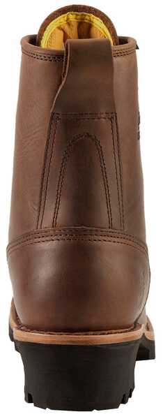 Image #7 - Chippewa Men's Lace-Up Waterproof 8" Logger Boots - Steel Toe, Bay Apache, hi-res