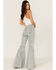 Image #3 - Free People Women's Light Wash High Rise Geo Print Just Float On Flare Jeans, , hi-res