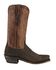 Image #2 - Lucchese Men's Handmade 1883 Carl Sanded Shark Western Boots - Square Toe, Chocolate, hi-res
