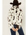 Image #4 - Ashley Women's Cow Print Faux Fur Jacket , White, hi-res