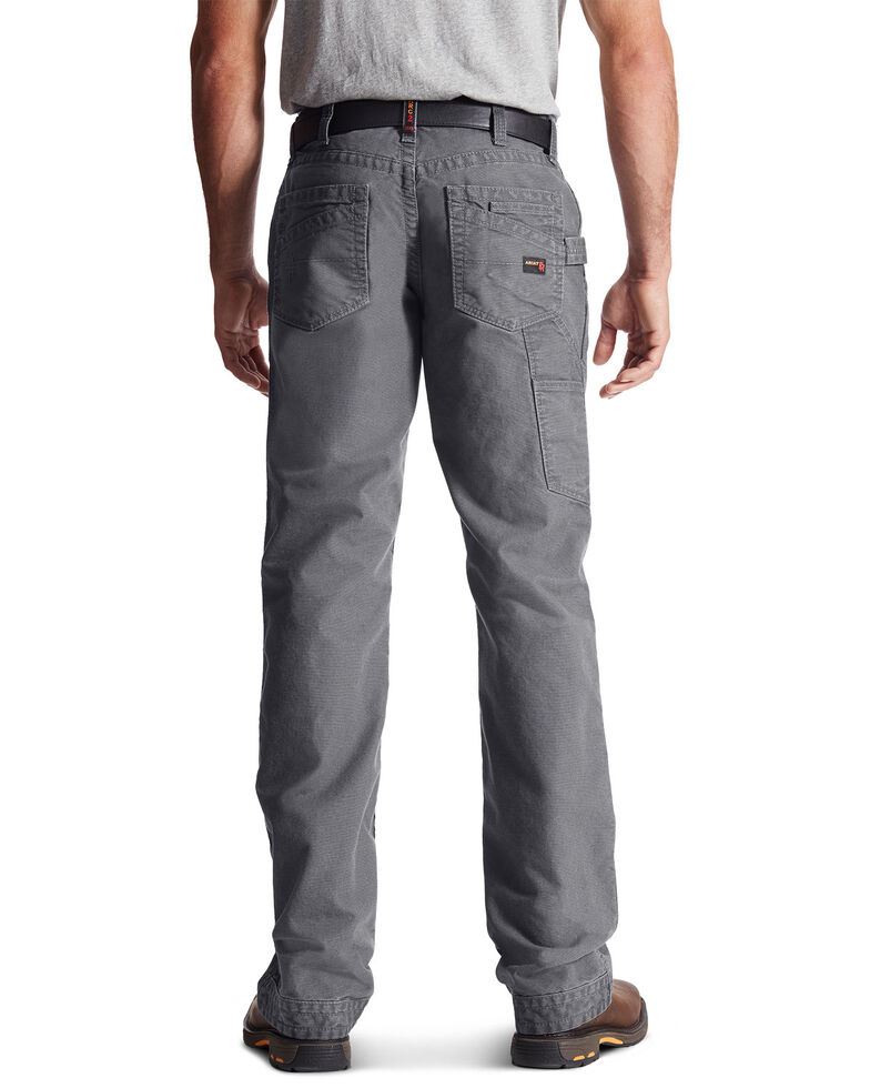 Ariat Men's FR M4 Low Rise Workhorse Carpenter Work Pants , Grey, hi-res