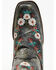 Image #7 - Corral Women's Floral Blacklight Western Boots - Square Toe , Black, hi-res