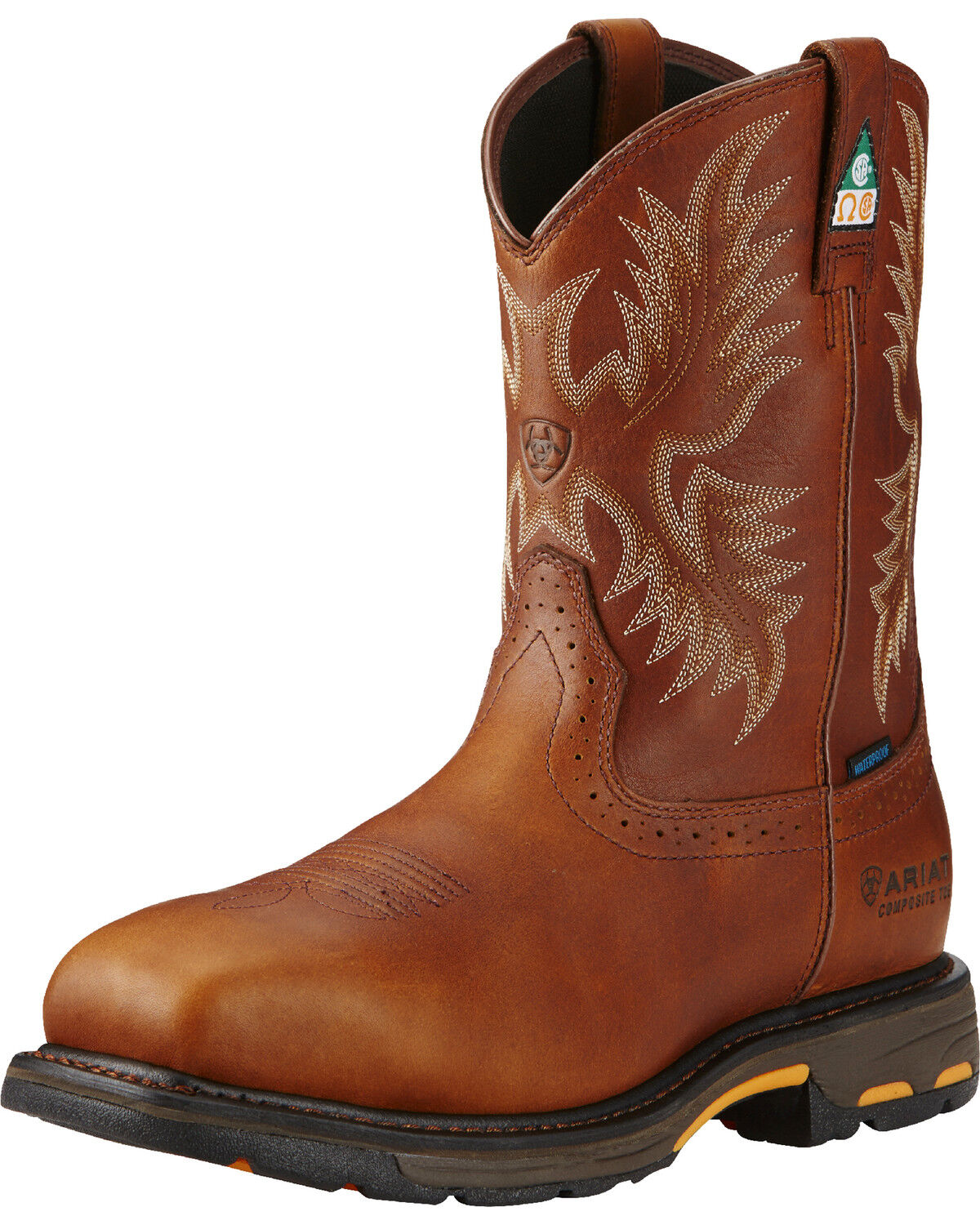 Image #2 - Ariat Men's WorkHog® H2O CSA Work Boots - Composite Toe, Copper, hi-res