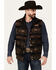 Image #1 - Cinch Men's Reversible Southwestern Print Quilted Vest, Brown, hi-res