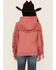 Image #4 - Shyanne Girls' Cowgirl Fringe Graphic Hoodie, Coral, hi-res