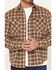 Image #3 - Seager Men's Calico Plaid Print Long Sleeve Button-Down Flannel Shirt, Caramel, hi-res