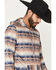 Image #2 - Rock & Roll Denim Men's Southwestern Print Performance Hooded Sweatshirt, Tan, hi-res