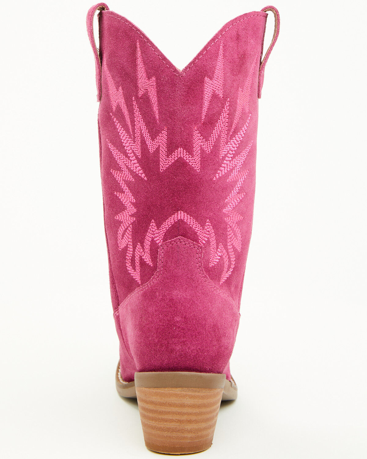 Image #5 - Dingo Girls' Thunder Road Suede Western Boots - Snip Toe, Pink, hi-res