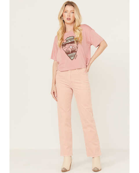 Ariat Women's Buffalo Rising Short Sleeve Graphic Tee, Pink, hi-res
