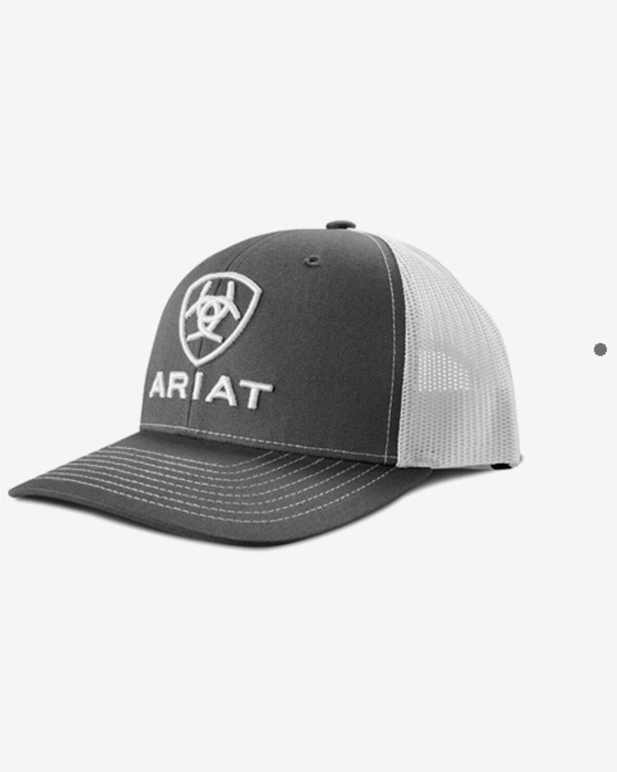 Ariat Boys' Embroidered Logo Ball Cap, Grey, hi-res