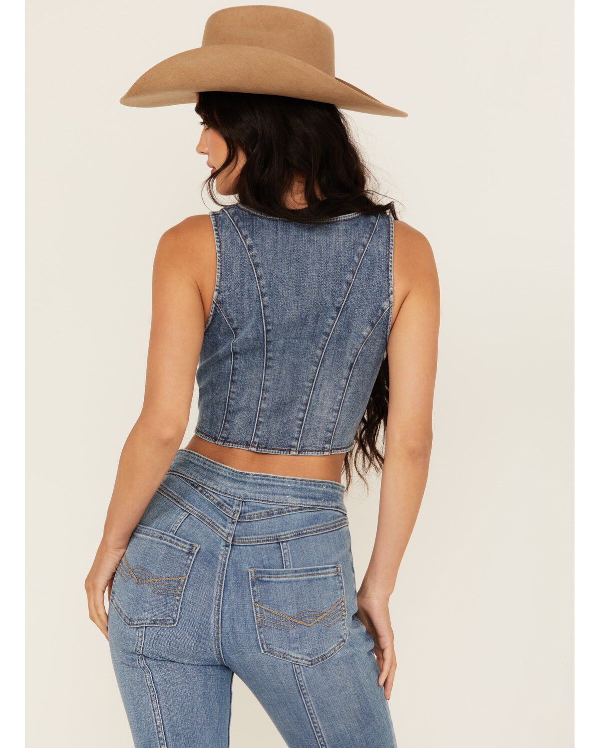 Image #4 - Idyllwind Women's Ivywood Medium Wash Stretch Denim Vest, Medium Wash, hi-res