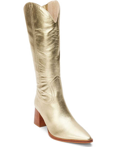Matisse Women's Addison Tall Boots - Pointed Toe , Gold, hi-res