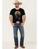 Image #2 - Cody James Men's Sunset Bandit Skull Graphic Short Sleeve T-Shirt, Black, hi-res