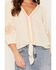 Image #3 - Lovestitch Women's Embroidered Long Sleeve Shirt, Peach, hi-res
