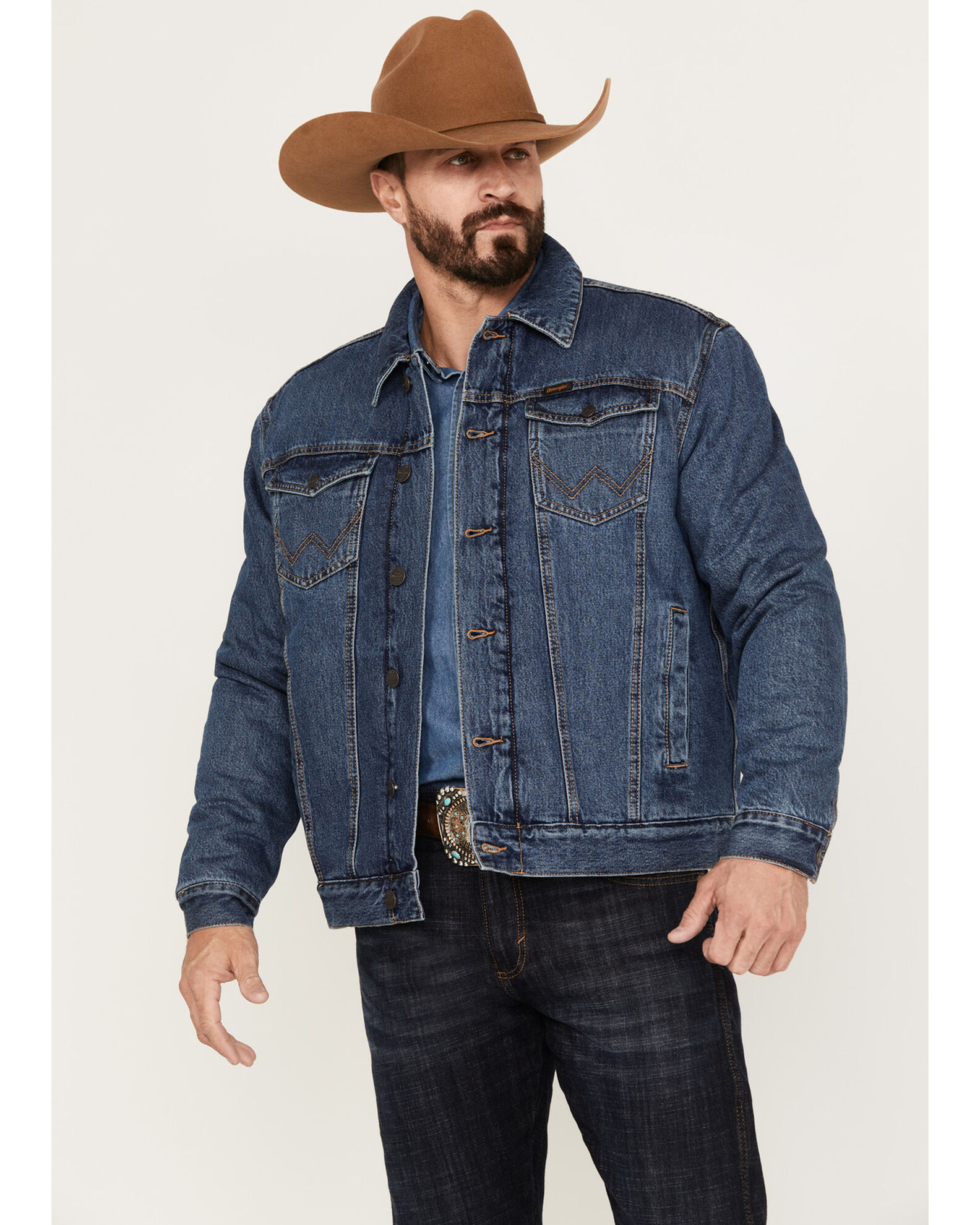 Wrangler sherpa jean jacket on sale