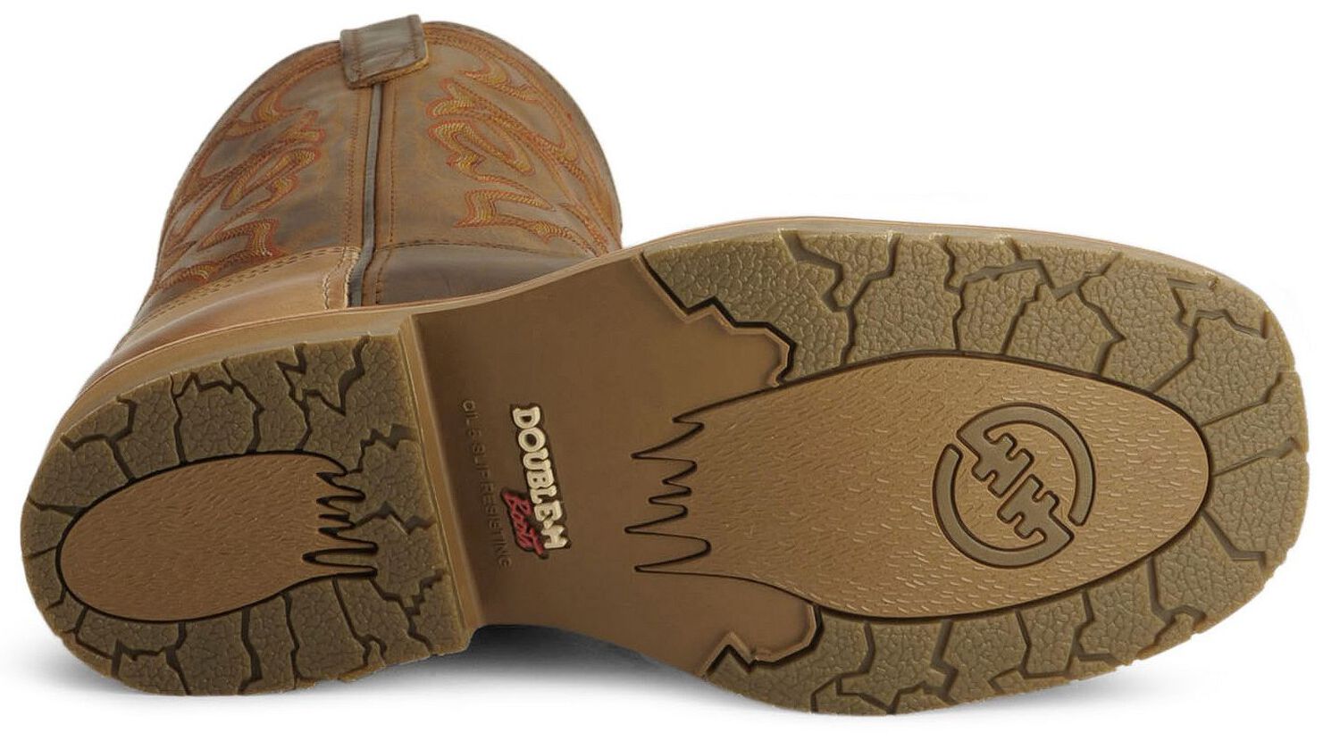 Image #5 - Double H Men's Ice Roper Western Work Boots - Steel Toe, Bark, hi-res