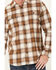 Image #3 - Brothers and Sons Men's Stewert Everyday Plaid Print Button Down Western Flannel Shirt, Dark Brown, hi-res