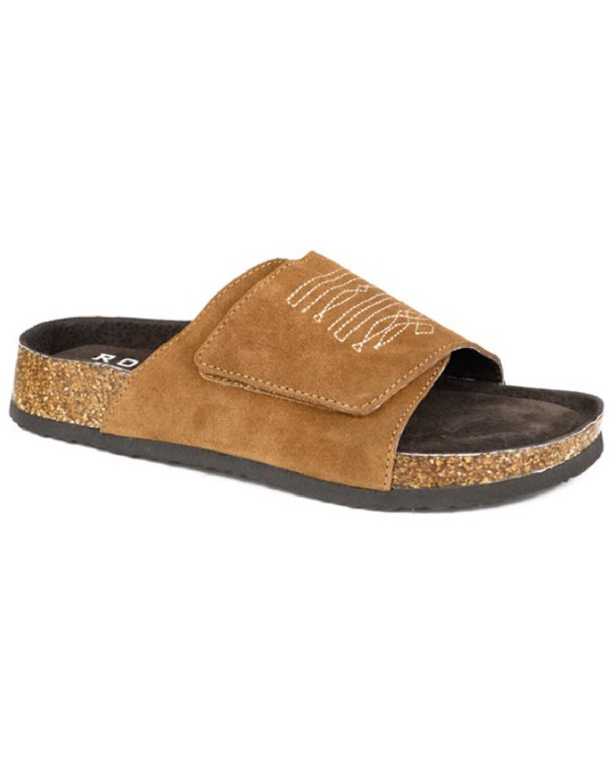 Image #1 - Roper Women's Nomad Slide Sandals, Tan, hi-res
