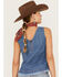 Image #5 - Wrangler Women's Denim Frayed Tank, , hi-res