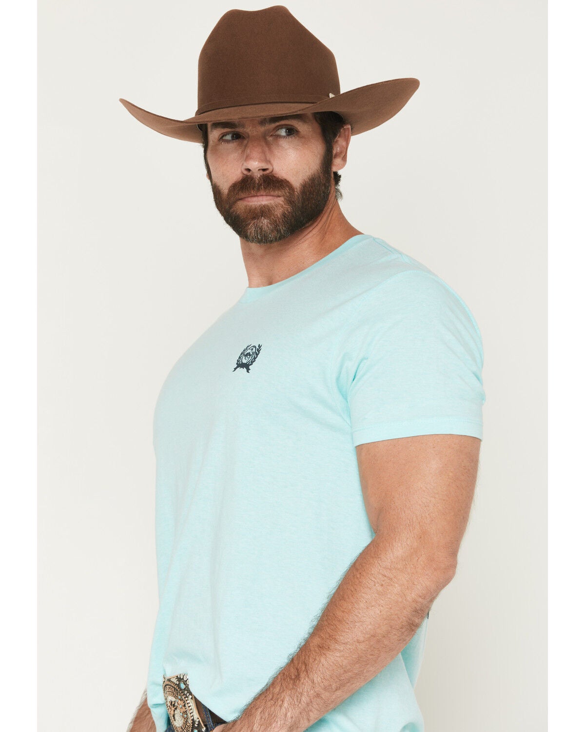 Image #3 - Cinch Men's America's Finest Farmers Short Sleeve Graphic T-Shirt, Blue, hi-res