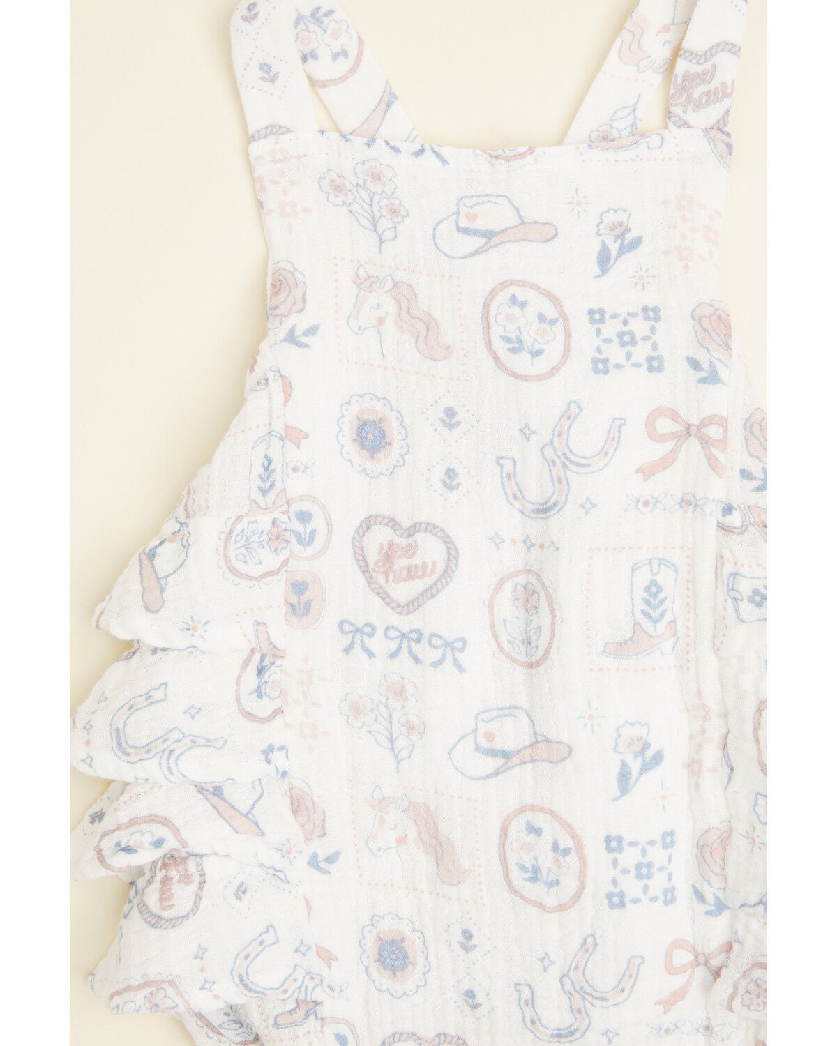 Image #2 - Angel Dear Infant Girls' Country Heirloom Sleeveless Onesie, White, hi-res