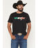 Image #1 - Wrangler Men's Boot Barn Exclusive Mexico Logo Short Sleeve Graphic T-Shirt, Black, hi-res