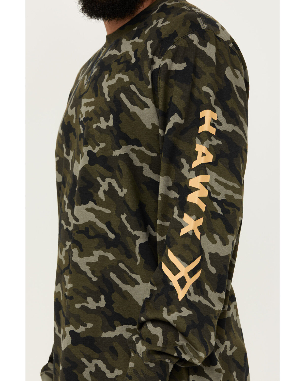 Image #3 - Hawx Men's Camo Print Long Sleeve Logo T-Shirt, Camouflage, hi-res