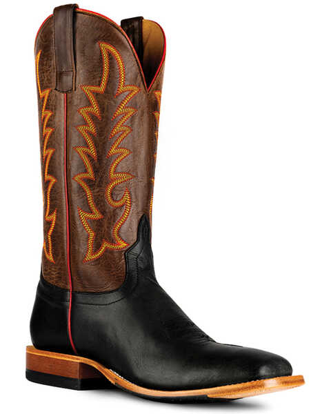 Horse Power Men's Flynn Western Performance Boots - Broad Square Toe, Black, hi-res