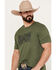 Cody James Men's Crackle Short Sleeve Graphic T-Shirt, Green, hi-res