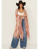 Image #1 - Shyanne Women's Floral Print Crinkle Shawl, Light Pink, hi-res
