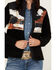Image #3 - Hooey Women's Landscape Print Tech Fleece Jacket, Black, hi-res