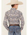 Image #4 - Cinch Boys' Paisley Print Long Sleeve Button Down Western Shirt, Light Blue, hi-res