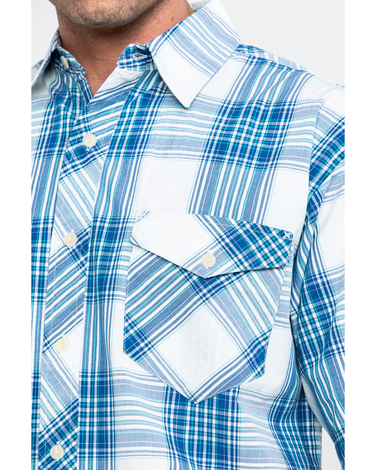 Image #4 - Resistol Men's Biscayne Large Plaid Short Sleeve Western Shirt, , hi-res