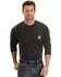 Carhartt Men's Loose Fit Heavyweight Long Sleeve Logo Pocket Work T-Shirt, Black, hi-res