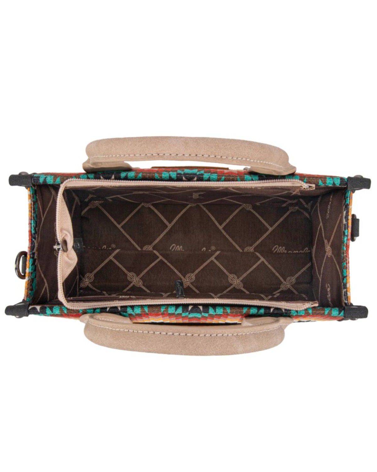 Image #4 - Wrangler Women's Southwestern Print Small Canvas Crossbody Bag, Black, hi-res