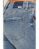 Image #4 - Daze Women's Text Me Medium Wash Mid Rise Flare Stretch Denim Jeans, Medium Wash, hi-res