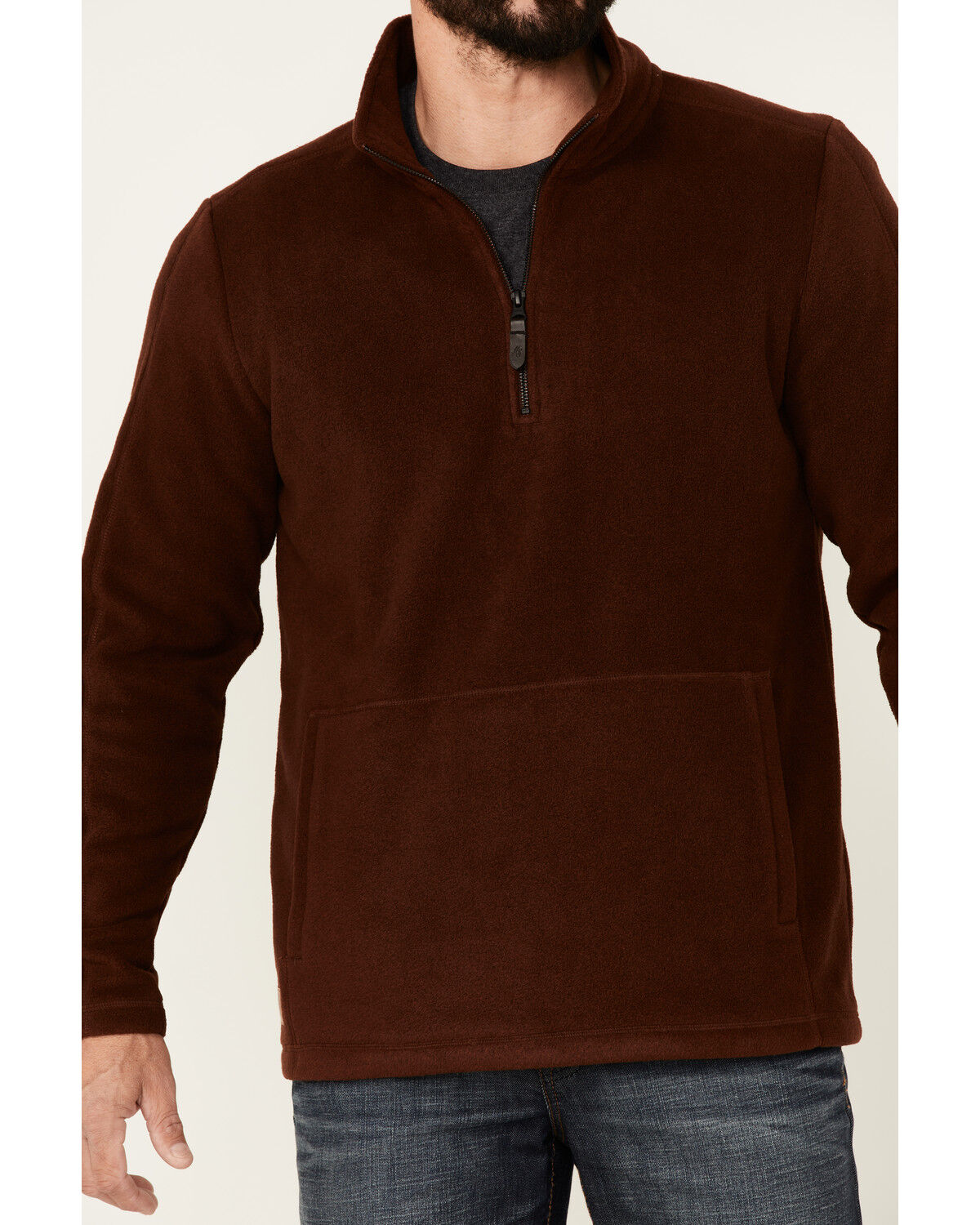 Image #3 - Moonshine Spirit Men's Lake View 1/2 Zip Front Fleece Pullover, Rust Copper, hi-res