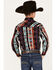 Image #4 - Panhandle Boys' Southwestern Striped Print Long Sleeve Snap Western Shirt, Black, hi-res